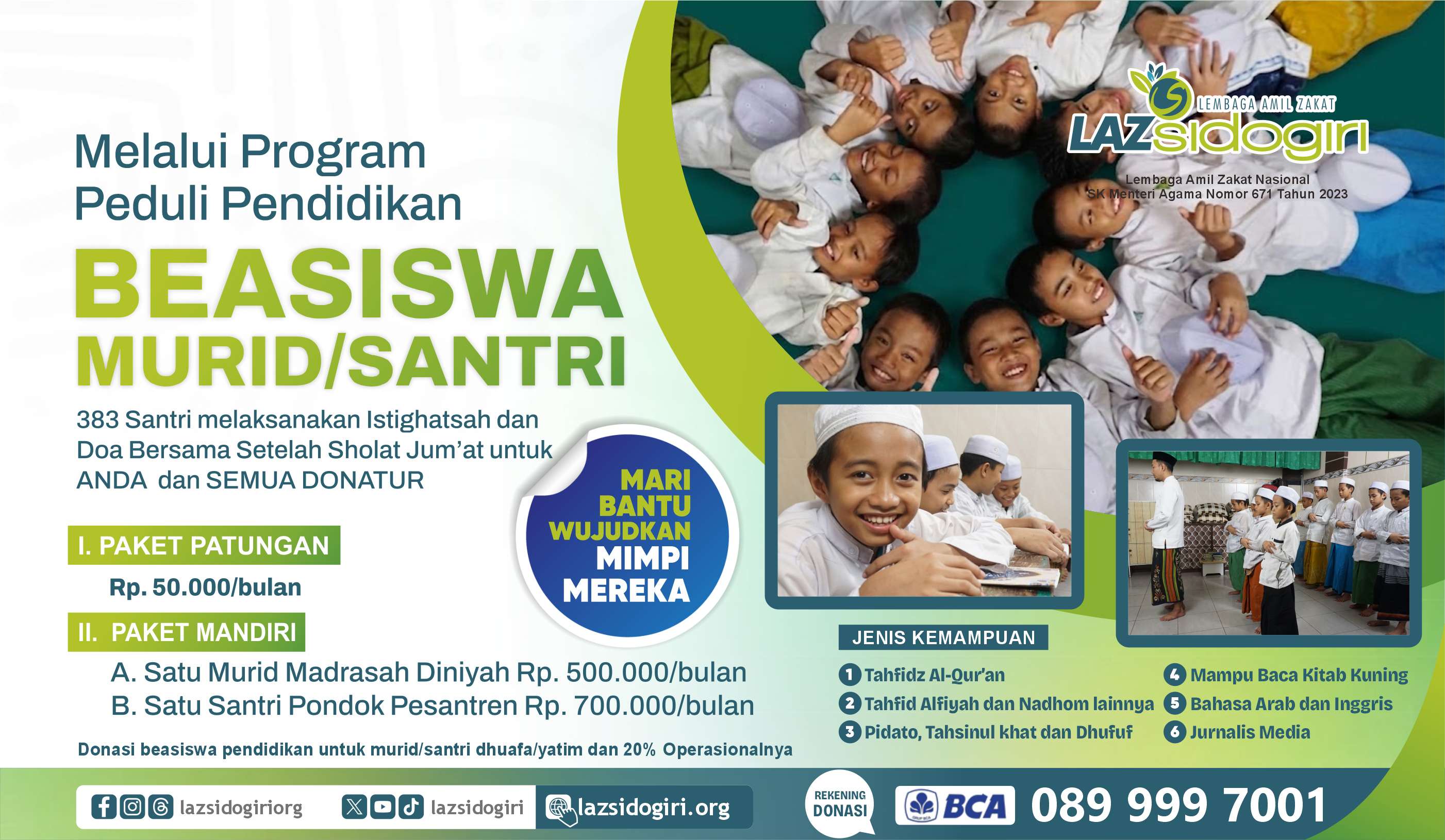Beasiswa Santri Yatim & Dhuafa